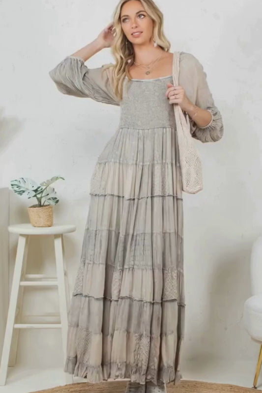 Forever Folk Song Maxi Dress