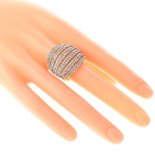 7 Rows of Sparkle Clear Crystal Ring