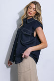 LET'S JUST RELAX DENIM TOP