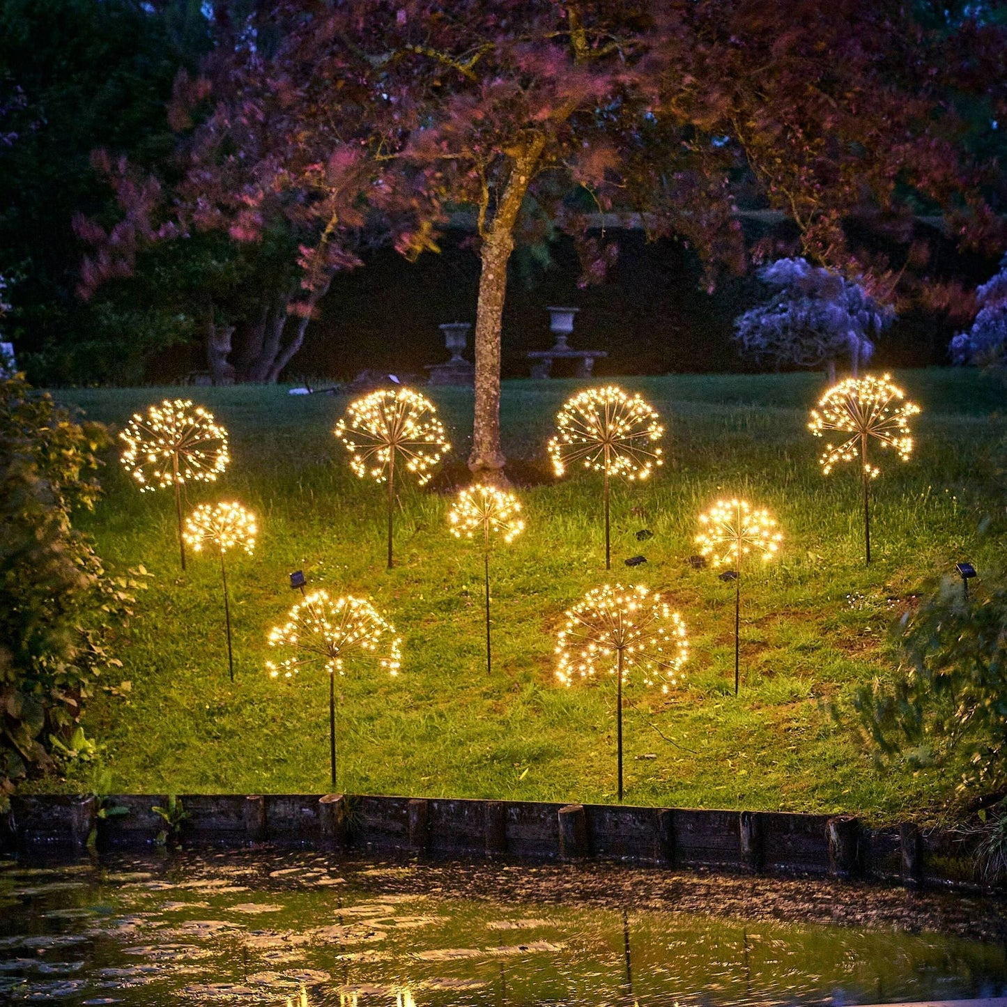 Solar Outdoor Lit Dandelion LED Lawn Stakes