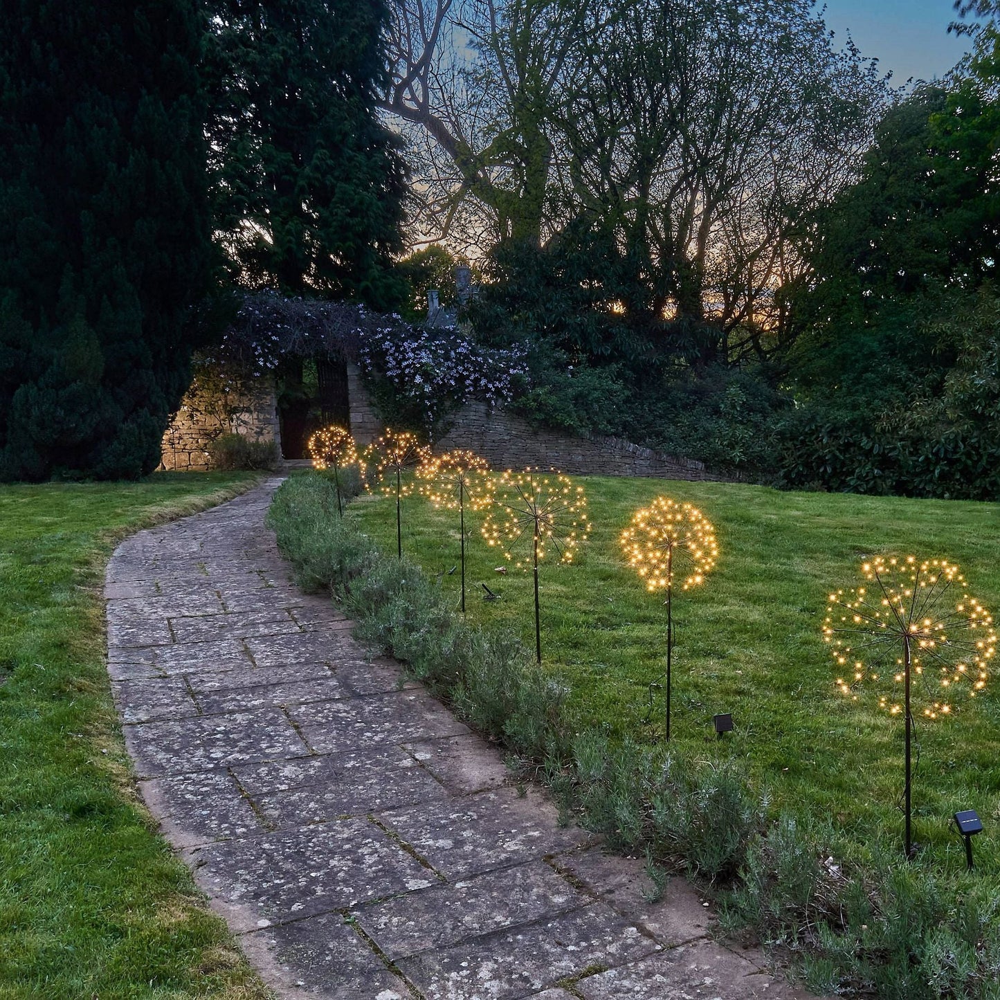 Solar Outdoor Lit Dandelion LED Lawn Stakes