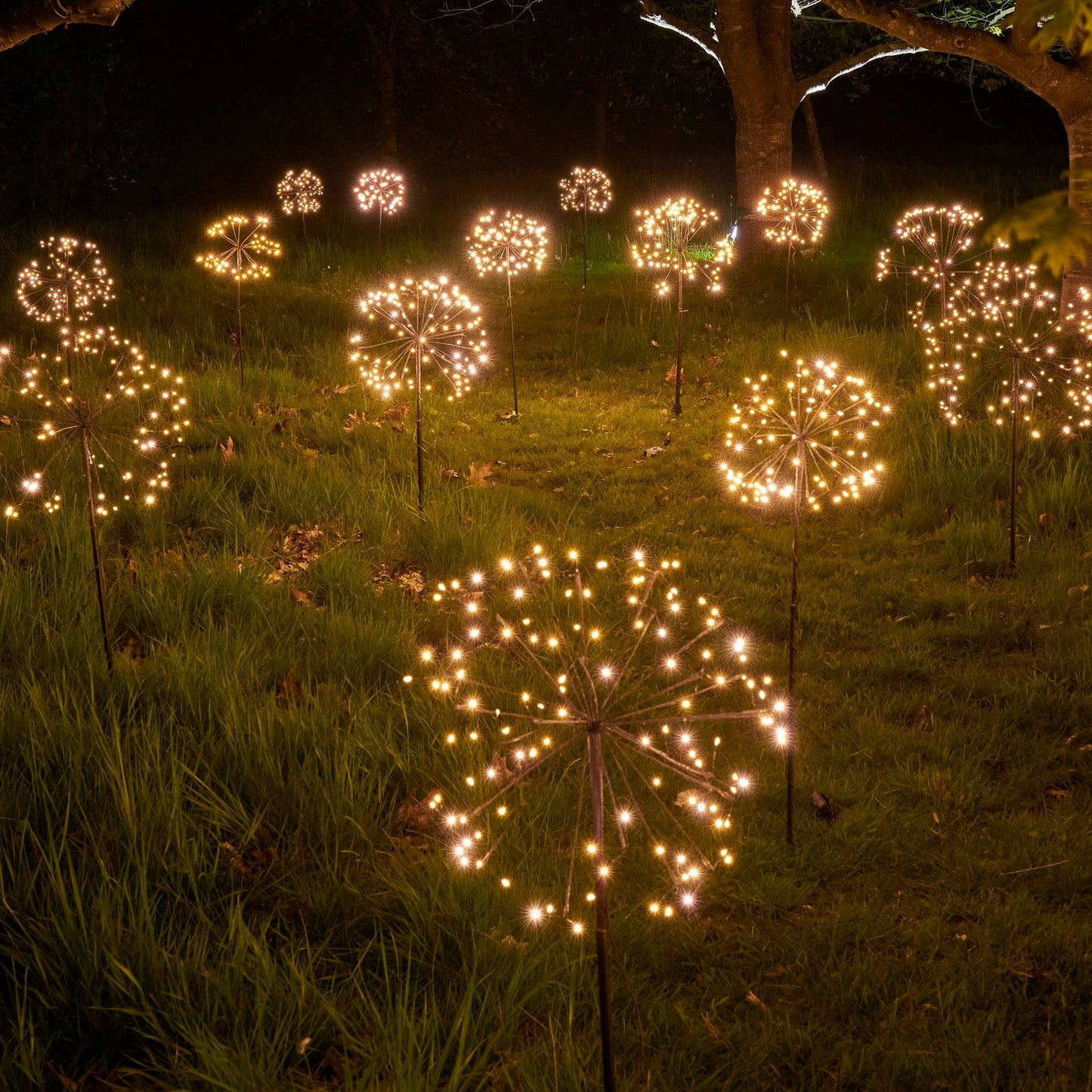 Solar Outdoor Lit Dandelion LED Lawn Stakes