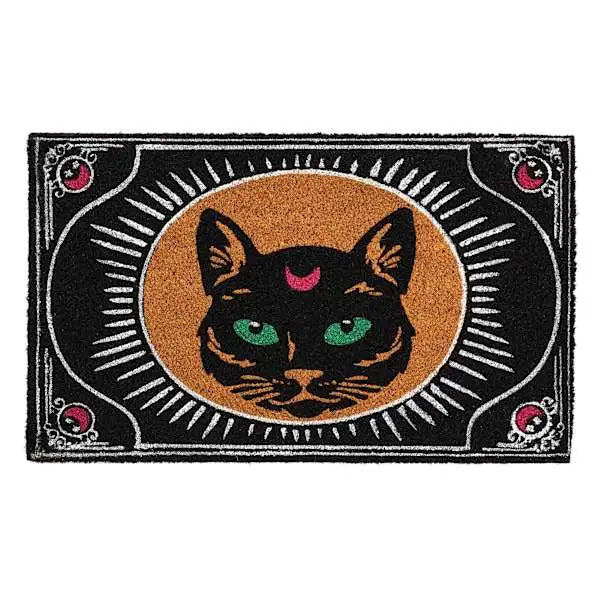The Halloween Cat Coir Door Mat