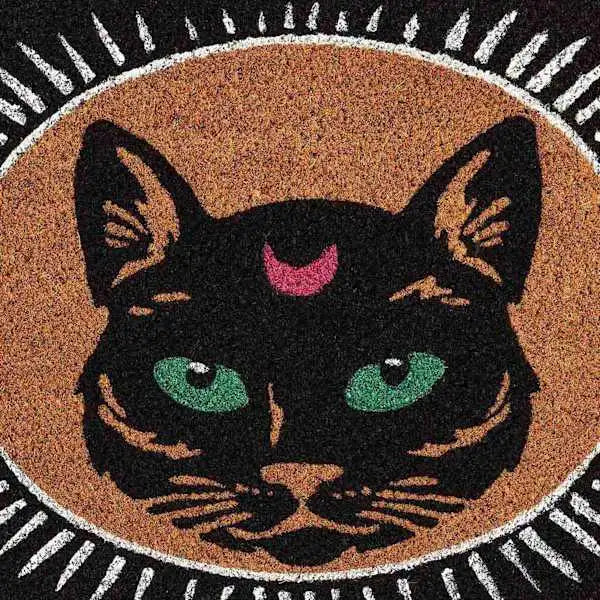 The Halloween Cat Coir Door Mat