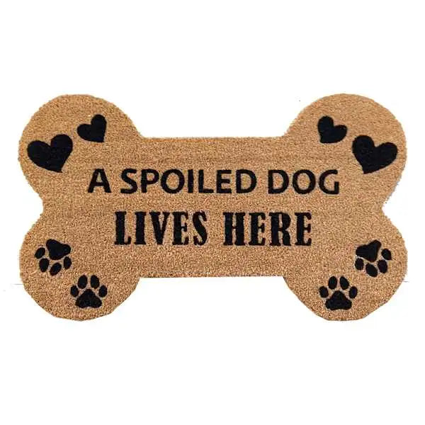 Spoiled Dog Lives Here Bone Doormat