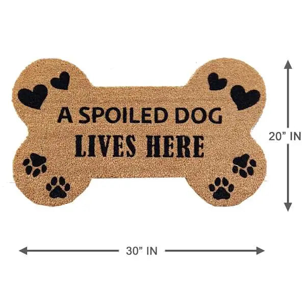 Spoiled Dog Lives Here Bone Doormat