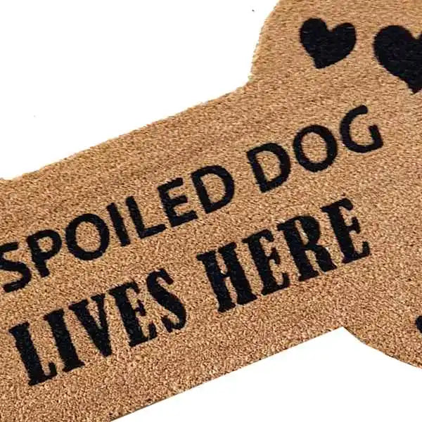 Spoiled Dog Lives Here Bone Doormat