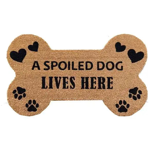 Spoiled Dog Lives Here Bone Doormat