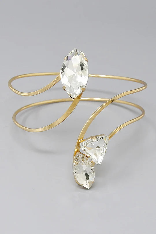 Ella Gold Crystal Arm Cuff Bracelet