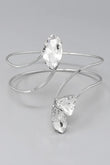 Ella Silver Crystal Arm Cuff Bracelet