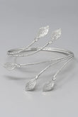 Leaf Silver Arm Cuff Bracelet