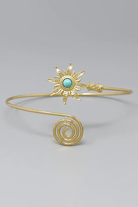 Orbit The Sun Gold Arm Cuff Bracelet