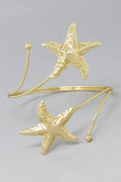 Starfish Wishes Gold Arm Cuff Bracelet
