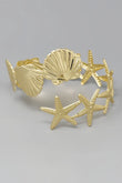 Down By The Sea Gold Arm Cuff Bracelet
