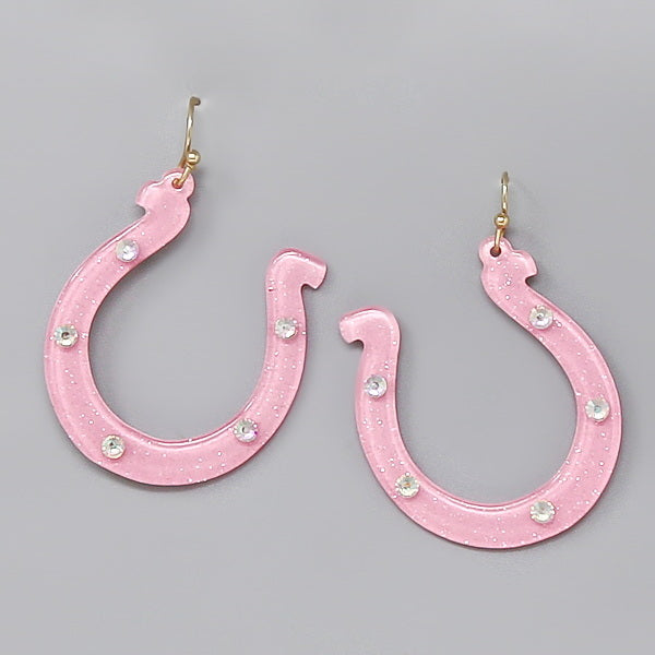 Kentucky Derby Days Horseshoe Earrings