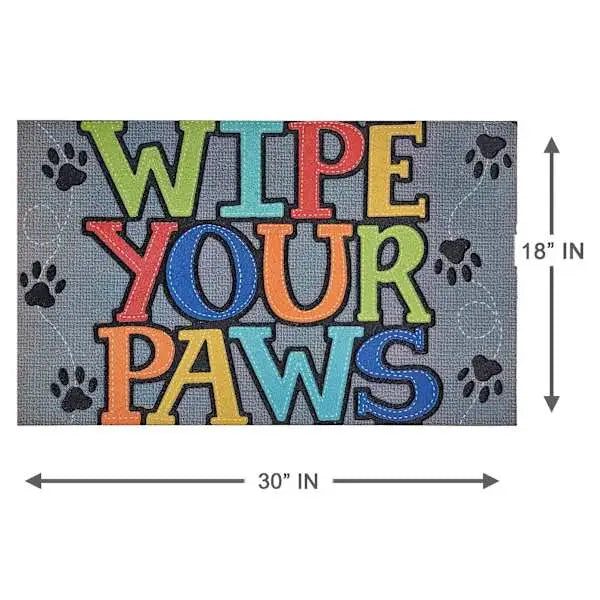 Wipe Your Paws Pets Theme Doormat
