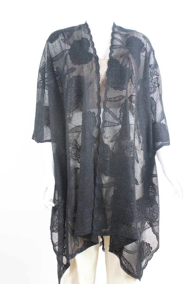 Wild Peony Stitched Boho Kimono